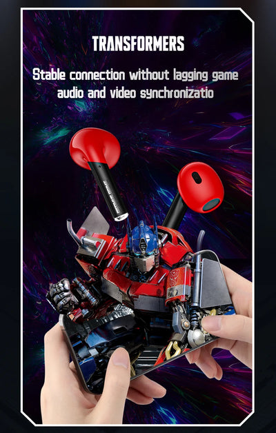 Transformers MG-C03 Bluetooth 5.3 TWS Wireless Earphones Gaming Music Dual Mode Headset HiFi Sound Low Latency Headphones