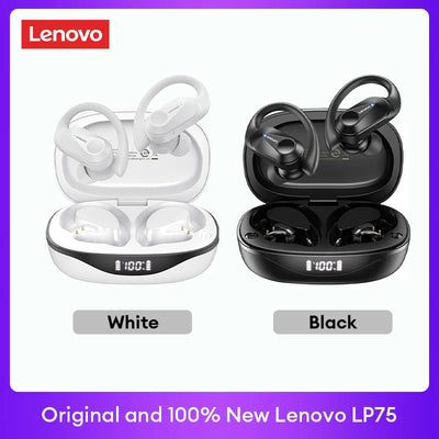 Original Lenovo LP75 2/3/5pcs TWS Bluetooth V5.3 Headphones Wireless LED Digital Display Earphones Low Latency Gaming Headset