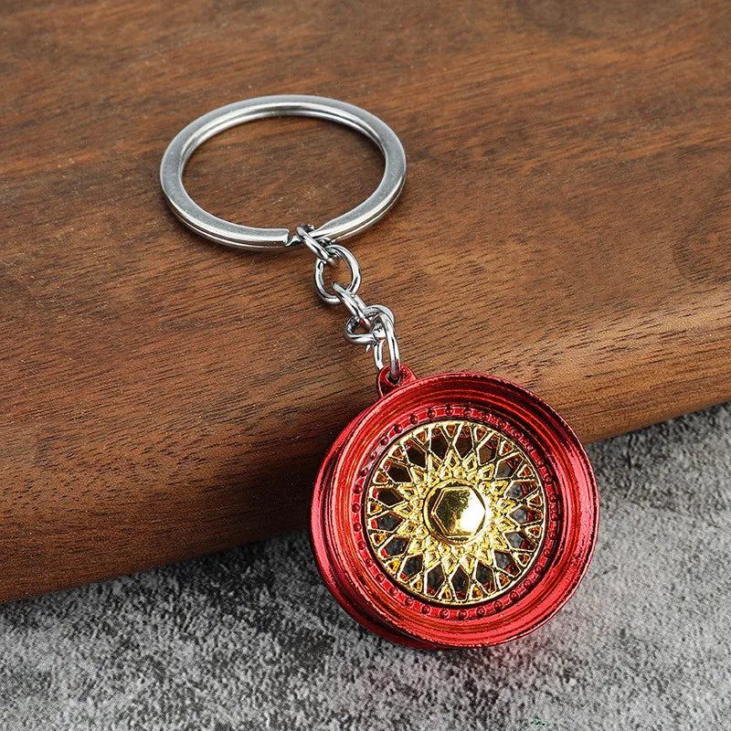 Creative Gear Head Keychain Speed Gearbox Keyring for Car Key Turbo Hub Brake Disc Pendant Shock Absorber Keys New Wholesale