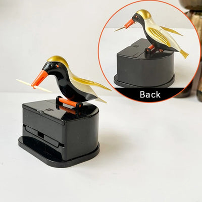 Creative Toothpick Holder Cartoon Small Bird Toothpick Container Press Toothpick Dispenser Storage Box Automatic Kitchen