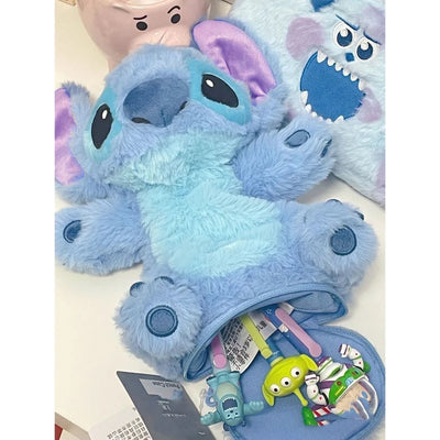 Disney Stitch Anime Plush Cute Pencil Case Kawaii Pen Bag Kids School Home Stationery Box Lilo & Stitch Plush Bags Kids Gift Toy