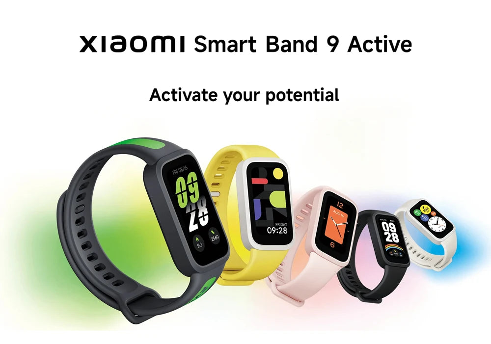 Global version Xiaomi Smart Band 9 Active 1.47'' TFT display 100+ watch faces Up to 18-day battery life, 5ATM water resistance*