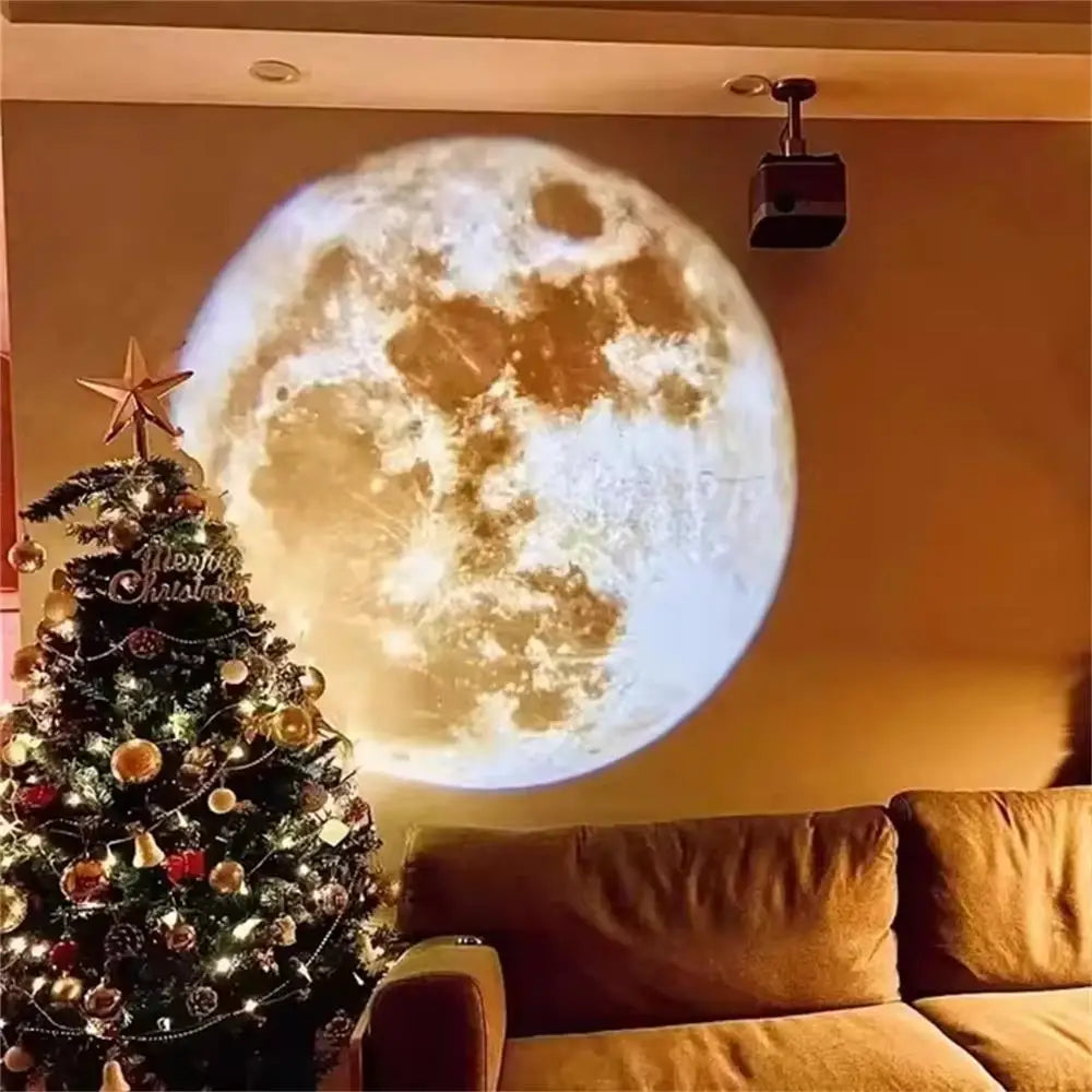 Planet Projection Light Moon Earth Bedroom Ceiling USB Night Light Ins Background Atmosphere Light for Kids Bedroom Wall Decor