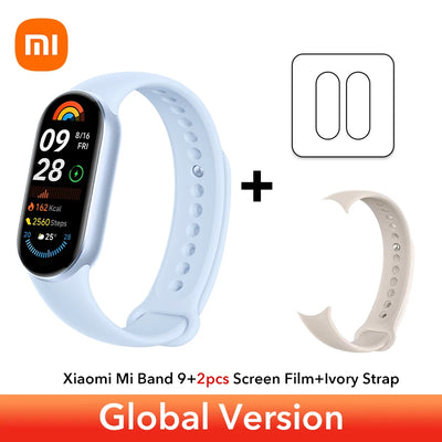 Fast Shipping Global Version Xiaomi Smart Band 9 1.62''AMOLED 150+ sports modes 21-day battery life* sleep SpO₂ monitoring* band