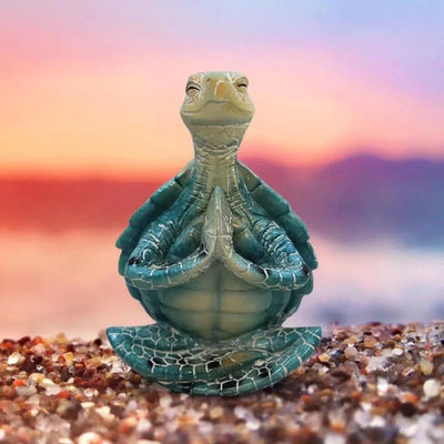 Sea Turtle Figurine Peacefulness Meditating Sea Turtle Statue Decorations for Buddha Zen Yoga Frog Garden Statue Ornament For