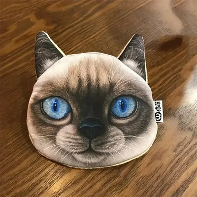 Cute Cartoon Cat Plush Coin Purse Animal Cat Coin Bag Sweet Purse Snack Funny Storage Bag