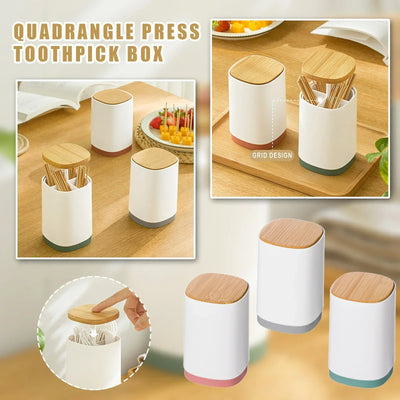 Toothpick Box Semi-automatic Toothpick Holder Home Personalized Creative Cotton Swab Box Toothpick Box Storage Box