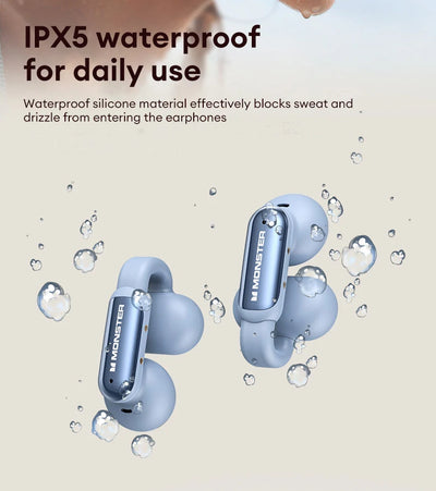 New Monster AC601 Wireless Bluetooth 5.4 Earphones ENC Call Noise Cancelling Gaming Earbuds 36H Long Standby Waterproof Headset