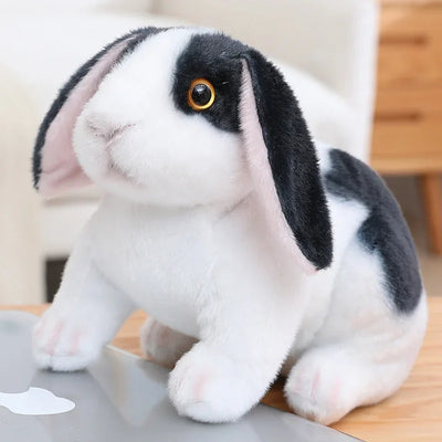 20cm Simulation Cute Rabbit Plush Fur Realistic Kawaii Animal Easter Bunny Rabbit Toy Model Gift Home Decoration