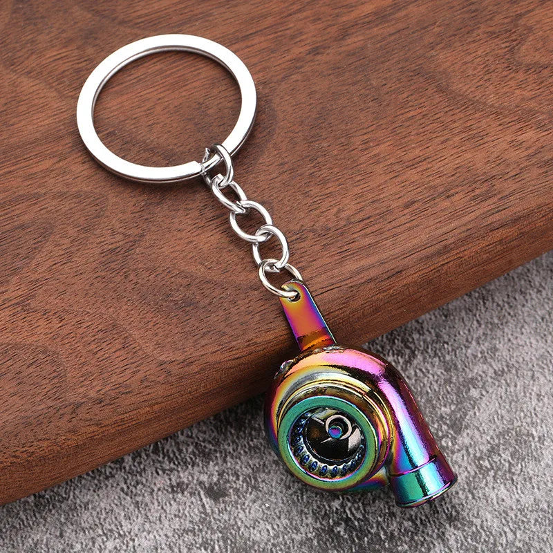 Creative Gear Head Keychain Speed Gearbox Keyring for Car Key Turbo Hub Brake Disc Pendant Shock Absorber Keys New Wholesale