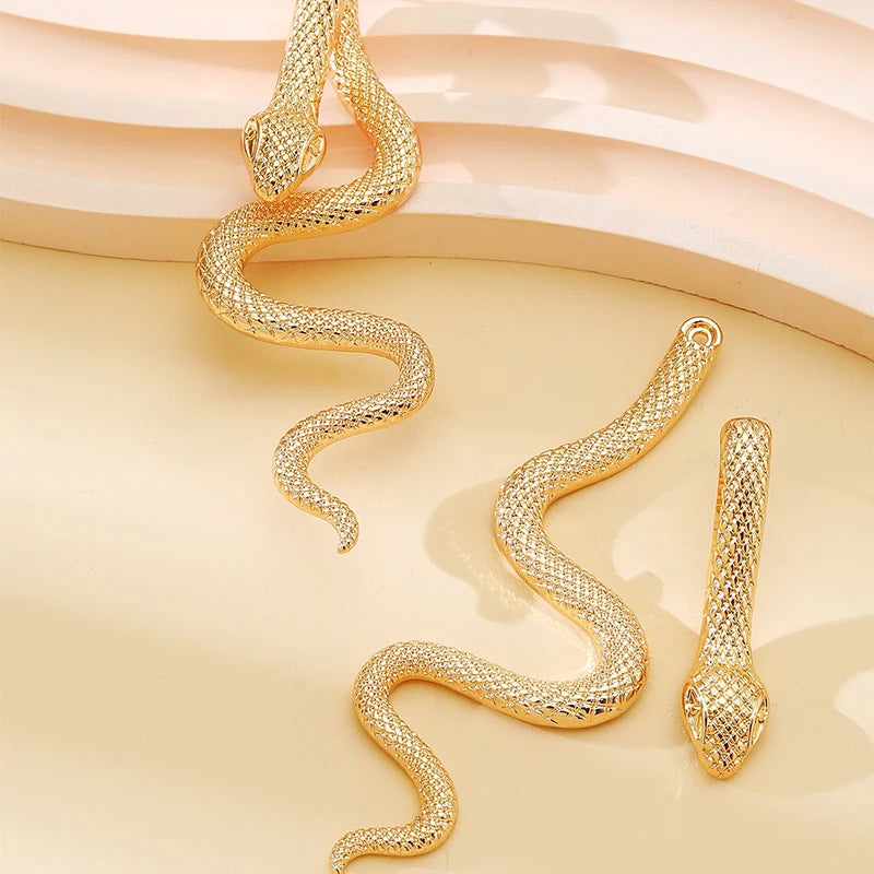 Exaggerated Snake Shape Drop Earrings Gold And Silver-Color Jewelry For Woman Irregular Earrings Party Gift Trendy Style