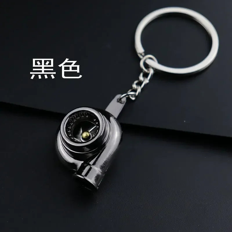 Creative Metal Car Accessories Keychain Zinc Alloy Turbo Gearbox Hub Brake Disc Pendant KeyRing for Men's Dad Birthday Gift