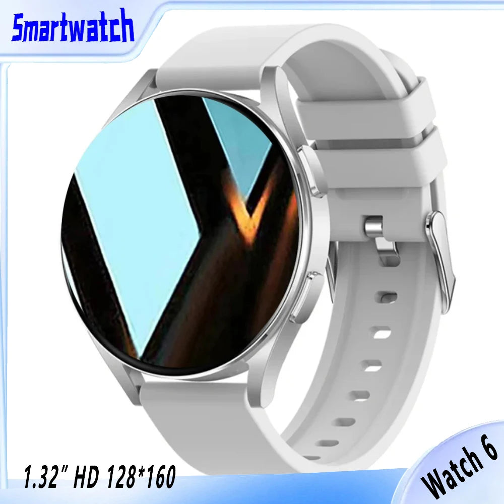 Watch 6 Business Smartwatch Men 1.32 Inch 128*160 Bluetooth Call Health Monitoring Alarm Clock Fashion Watch Women Multifunction