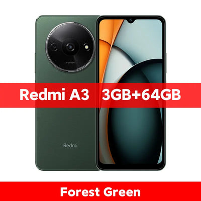 النسخة العالمية من هاتف Xiaomi Redmi A3 الذكي 64GB / 128GB ROM شاشة Dot Drop مقاس 6.71 بوصة MediaTek Helio G36 بطارية 5000mAh كاميرا 8MP