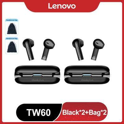 Original Lenovo TW60 TWS Bluetooth Headset 5.3 HiFi Sound Low Latency Earbuds Noise Reduction Gaming Sport Headphones