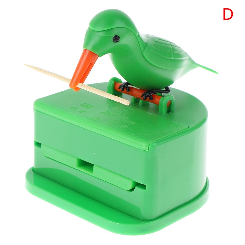 Creative Toothpick Holder Cartoon Small Bird Toothpick Container Press Toothpick Dispenser Storage Box Automatic Kitchen