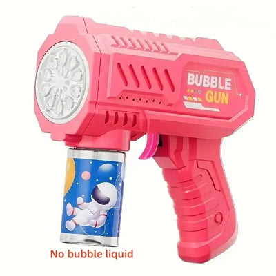 10 Holes Children Electric Bubble Gun Rocket Soap  Automatic Bubble Machine Bubbles Gun Kids Summer Outdoor Bubble Blowing Toys