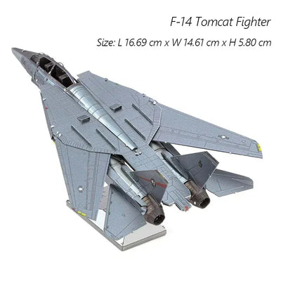 3D Metal Puzzle Air Force J-20 J-10B Fighter KA-50 RAH-66 VF-1S DIY Handmade Assembly Model Jigsaw Puzzle Toys For Adult Kids