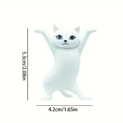 5pcs Dancing Cats Will Lift up Cat Figurines Decorated with Stylish Anime Cat Toys for Desktop Storage