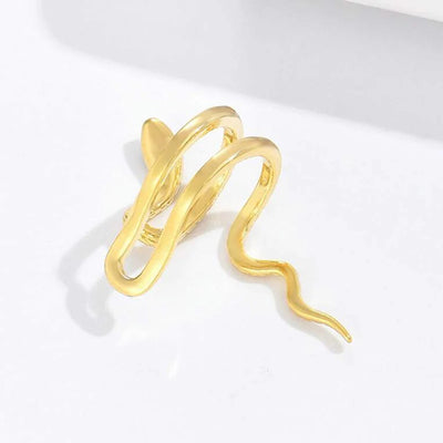 1PC Hip Hop 3D Snake Shape Clip-On Earring For Women Exquisite Rhinestone Shiny Zinrcon Snake Eyes Trendy Party Jewelry