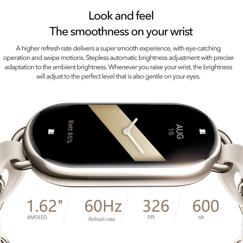 Global Version Xiaomi Band 8 1.62'' AMOLED Ultra Long Battery Life 16 Days Smart Bracelet 150+ Sport Modes  Smart band