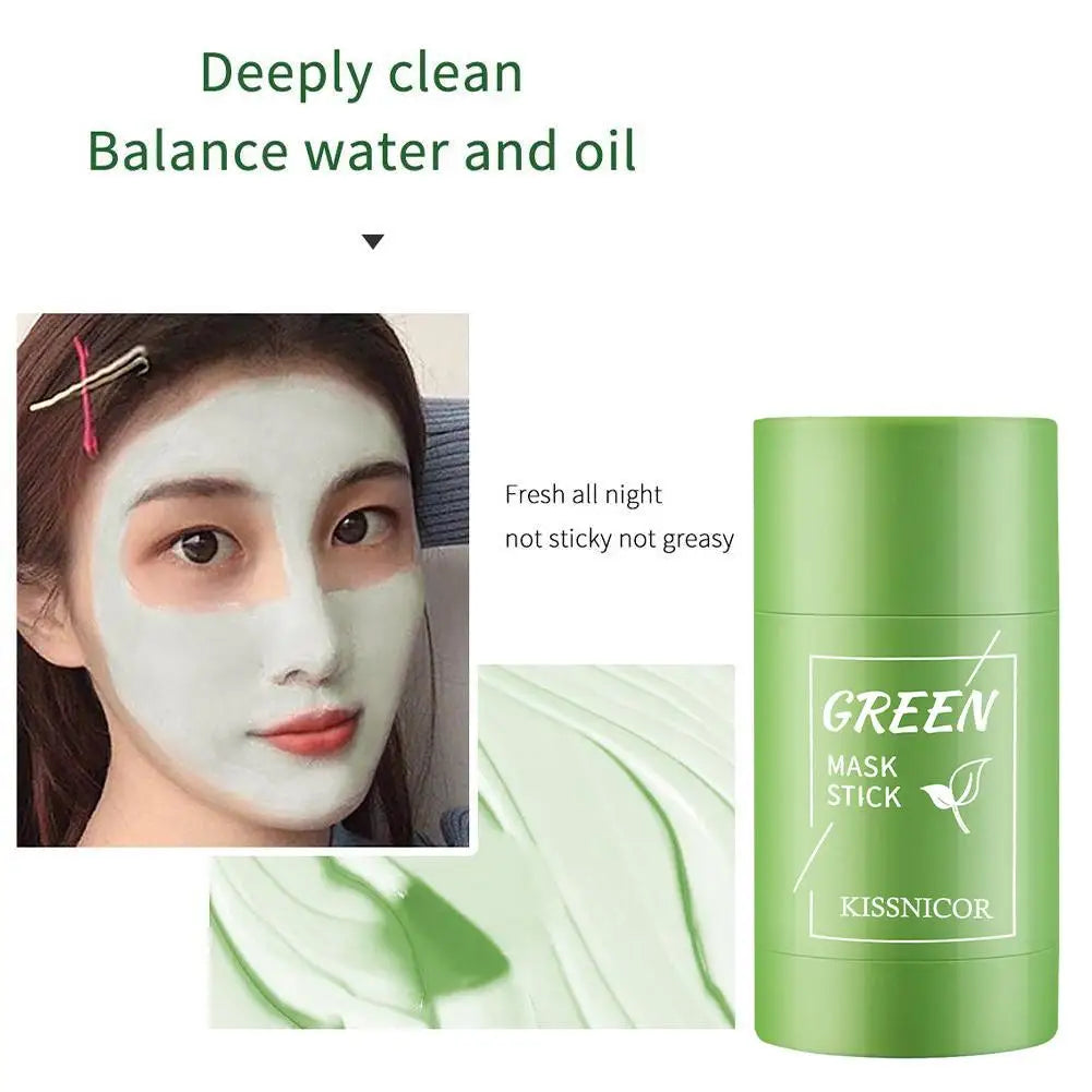 40g Remove Blackhead Green Tea Solid Mask Cleans Pores Stick Facial Blemish Black Dots Shrink Pores Korean Skin Care Cosmetics