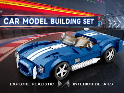 312PCS AC COBRA Car Building Block Set Creative City Vehicle Diy Car Model Bricks Desktop Display Toys For Kids Holiday Gifts