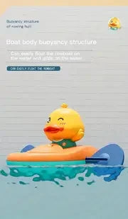 1 Pc Little Yellow Duck Kayak Toy Swimming Pool Bathroom Toy