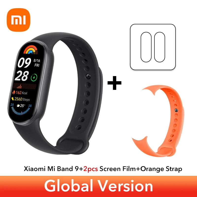 الإصدار العالمي من سوار Xiaomi Smart Band 9 مع أكثر من 150 وضعًا رياضيًا وشاشة AMOLED مقاس 1.62 بوصة وإطار معدني ملون ومراقبة الأكسجين في الدم طوال اليوم