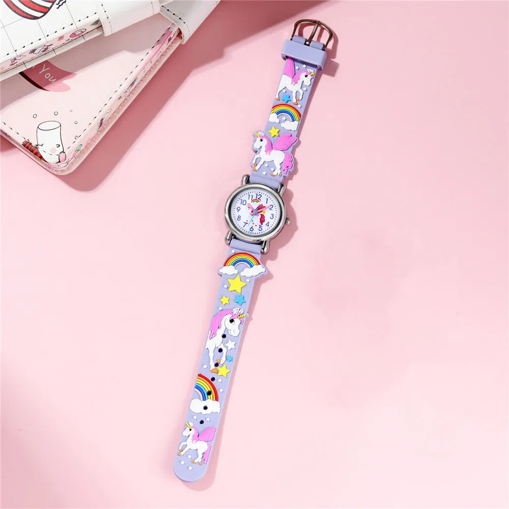 New CHILDREN'S Watch Can Love Rainbow Pony CHILDREN'S Quartz Watch Plastic Strap