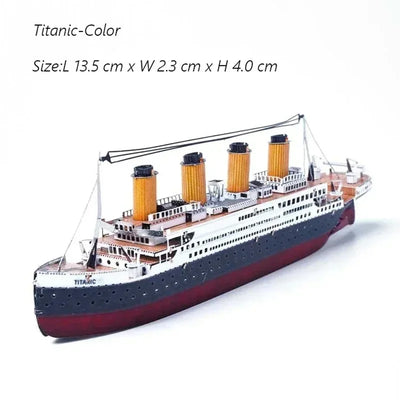 3D Metal Puzzle Multicolor Manual Black Pearl U-Boat XXI Titanic Golden Hind Famous Ship Warship Assemble Model Jigsaw Puzzles