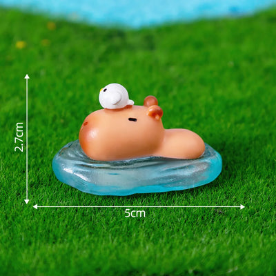 10pcs/Set Capybara Simulation Animals Model Mini Kapibare Action Figures Figurine Home Decoration Kids Gift