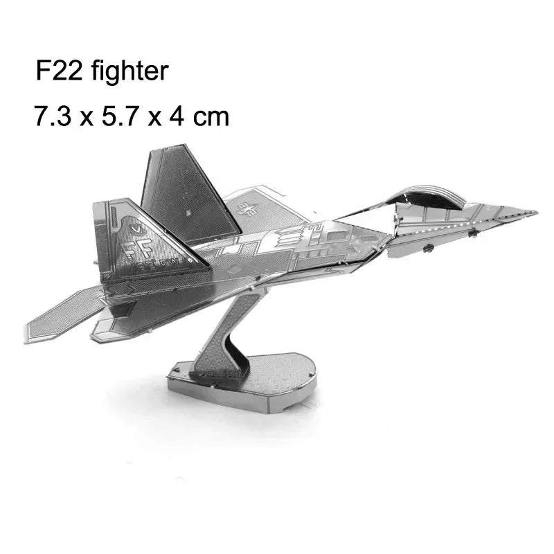 3D Metal Puzzles Military J-20 J-10B SU-34 KA-50 Fighter UFO RAH-66 Helicopter DIY Handmade Assemble Model Jigsaw Puzzles