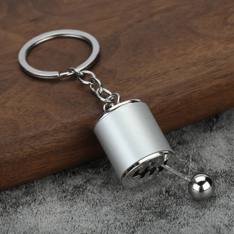 Mini Turbo Turbocharger Keychain Creative Gear Head Keychain Speed Gearbox Keyring For Car Key