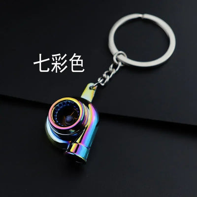 Creative Metal Car Accessories Keychain Zinc Alloy Turbo Gearbox Hub Brake Disc Pendant KeyRing for Men's Dad Birthday Gift