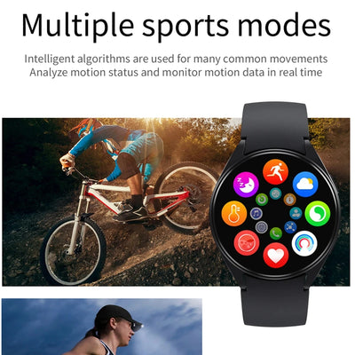 LAXASFIT Watch 6 Smart Watch 1.32 inch 128*160 Bluetooth Call Health Monitoring Alarm Clock Fashion Watch Men Women Holiday Gift