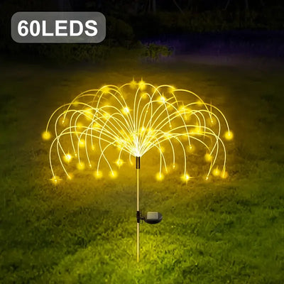 4 Pack 320/240LEDs Solar Firework Lights Outdoor Solar Garden Lights 8 Lighting Modes DIY Starburst Fairy Lights Yard Decoration