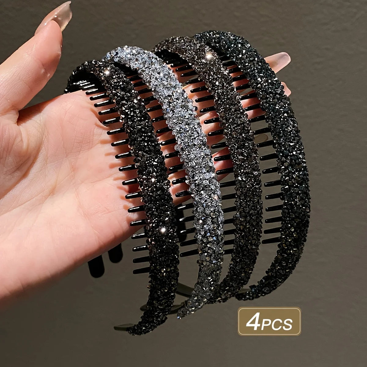 1/4 Girls Hair Accessories Black Toothed Hair Clips for Broken Hair