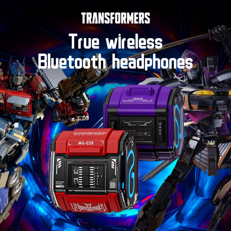 Transformers MG-C03 Bluetooth 5.3 TWS Wireless Earphones Gaming Music Dual Mode Headset HiFi Sound Low Latency Headphones