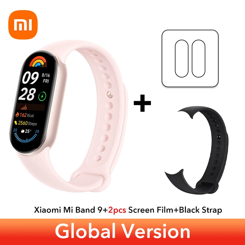 Fast Shipping Global Version Xiaomi Smart Band 9 1.62''AMOLED 150+ sports modes 21-day battery life* sleep SpO₂ monitoring* band