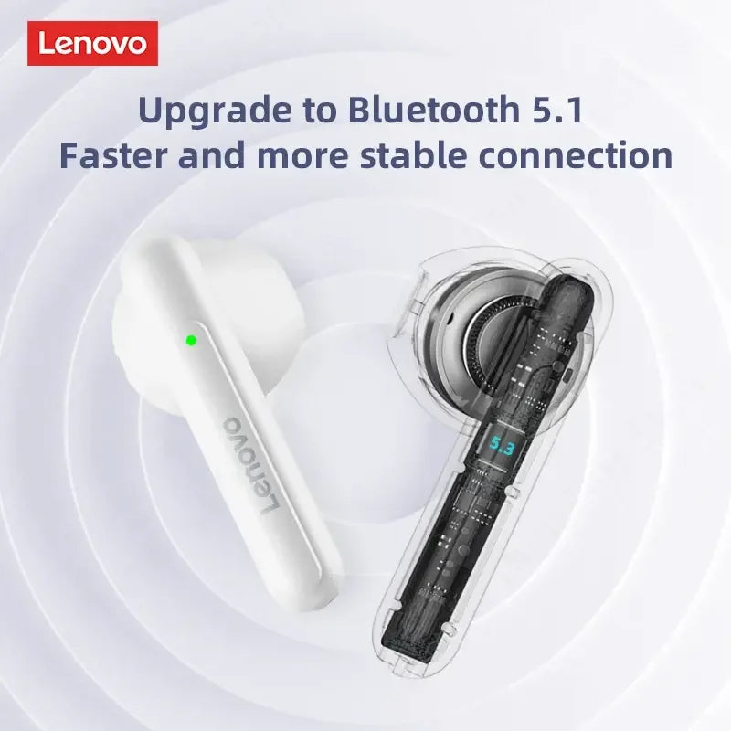 100% Original Lenovo LP1 PRO HIFI Stereo Bass Headphones TWS Wireless Bluetooth V5.3 Earphone HiFi Sound Sport Gaming Headset