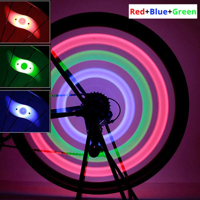 Bike Wheel Spoke Light Tire Lights 3 Mode LED Tyre Tire Flash Lamp Bike Safety Warning Easy to Install MTB Bicycle Accessories