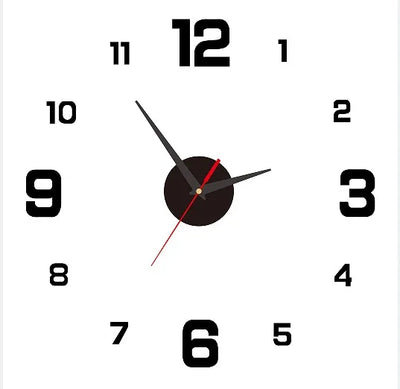 2023 Modern Design Large Wall Clock 3D DIY Quartz Clocks Fashion Watches Acrylic Mirror Stickers Living Room Home Decor Horloge