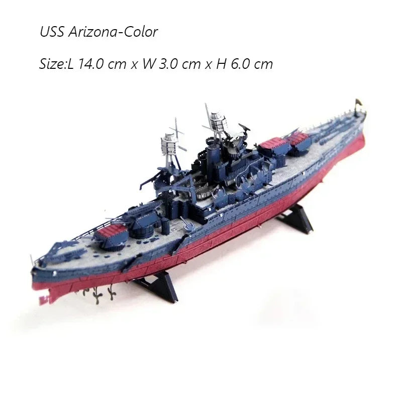 3D Metal Puzzle Multicolor Manual Black Pearl U-Boat XXI Titanic Golden Hind Famous Ship Warship Assemble Model Jigsaw Puzzles