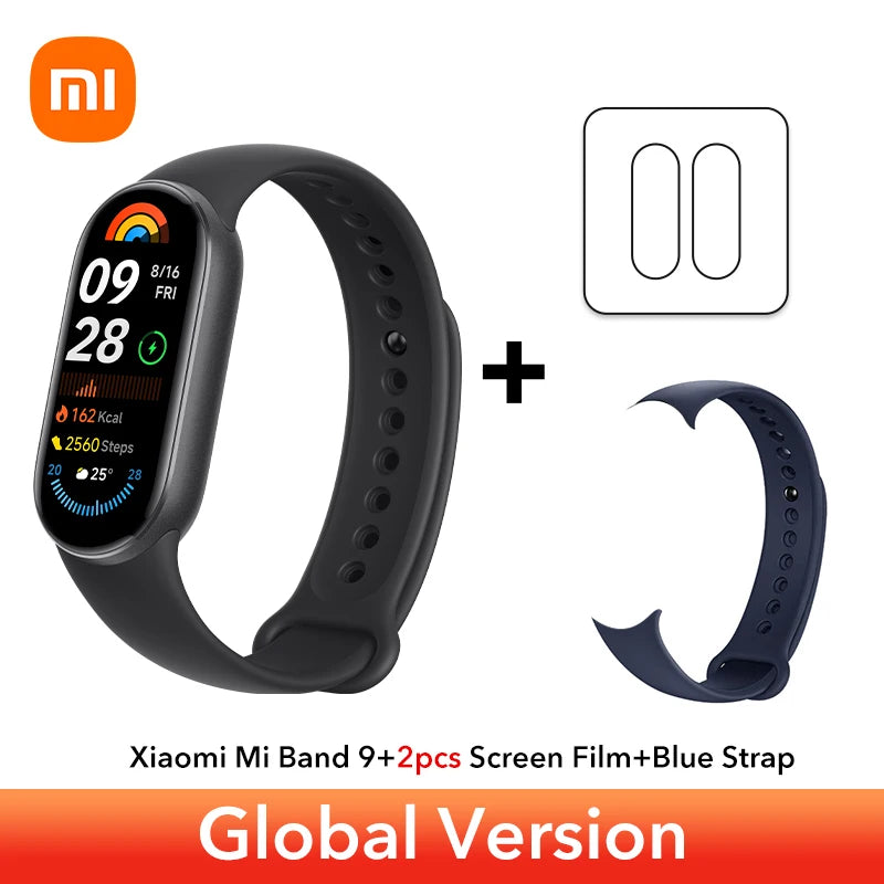 Global Version Xiaomi Smart Band 9 1.62'' AMOLED Supports 150+ sports modes 21-day battery life* sleep SpO₂ monitoring* band