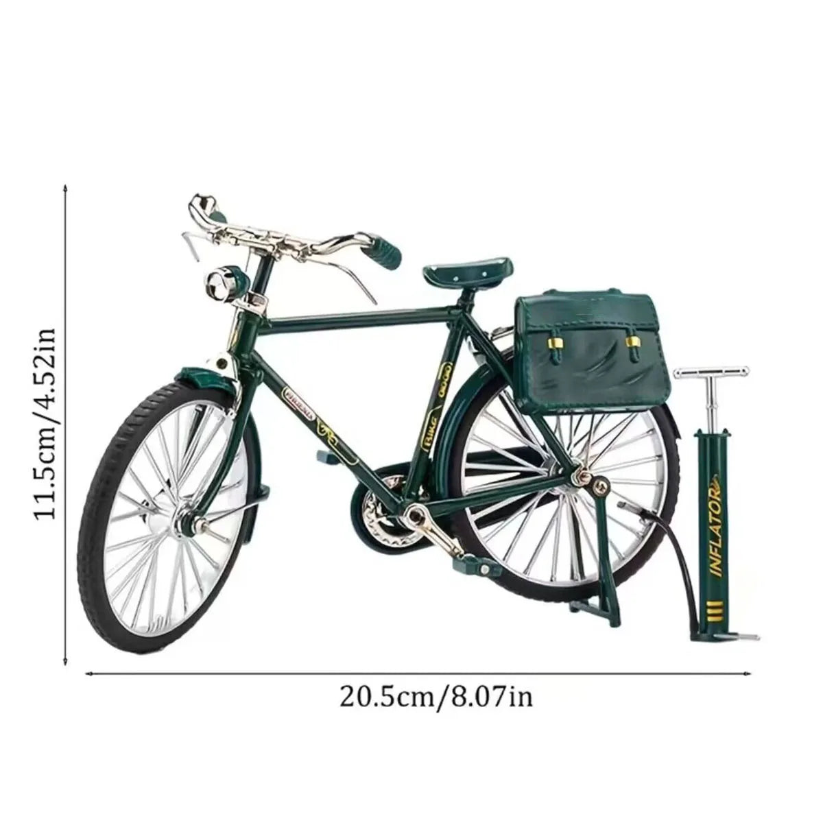 1:10 Model Mini Retro Alloy Bicycle Diecast Mountain Metal Bike With Inflation Pump Simulation Collection Gifts Toys for boys