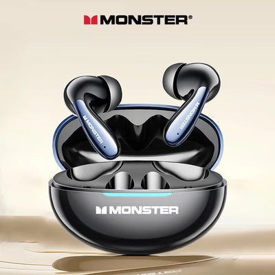 New Monster MQT36 TWS Wireless Bluetooth V5.4 Earphones Ultra-Long Battery Life Gaming Earbuds HIFI Sound Sport Headset With Mic