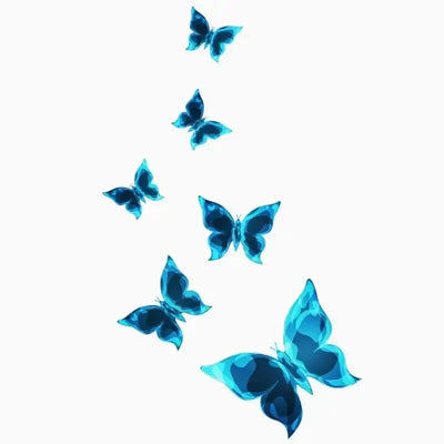 6PC Blue Luminous Small Butterfly Switch Stickers Bedroom Living Room Switch Stickers Decoration