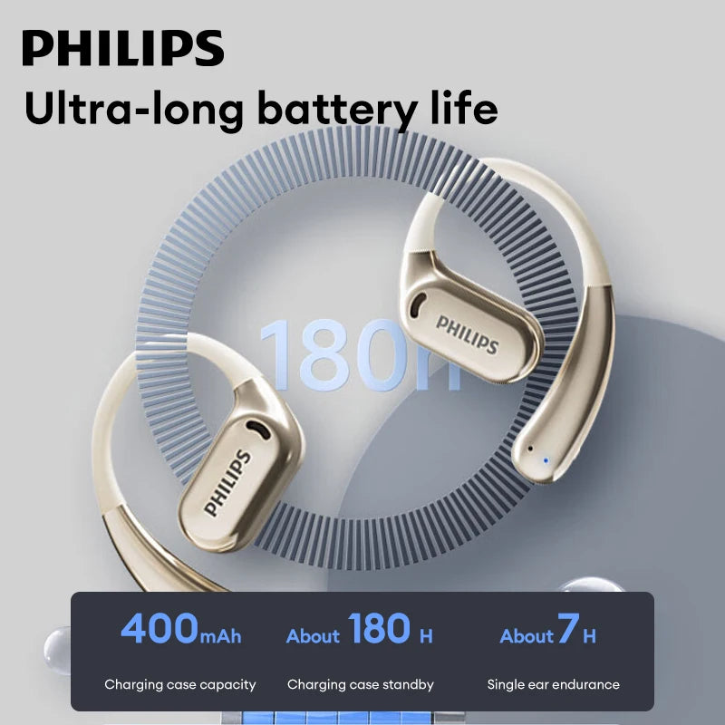 Original Philips TAT3739 Earphones True Wireless Bluetooth 5.4 Headset IPX5 Waterproof Headphones HIFI Stereo HD Call Earphones