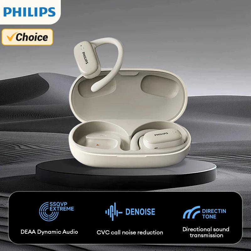 سماعات أذن ستيريو لاسلكية TAT3708 أصلية من Philips مزودة بخاصية البلوتوث وسماعات أذن رياضية طويلة الأمد ومقاومة للماء